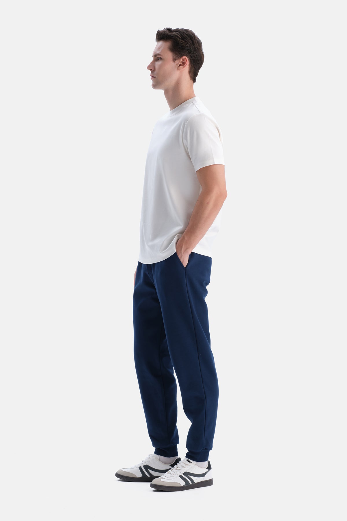Lacivert Interlok Jogger Pantolon