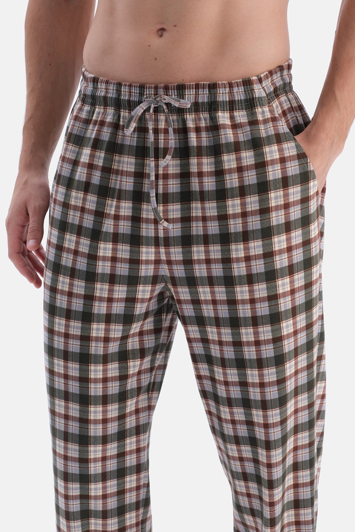 REGLAN KOLLU TİŞÖRT EKOSE PANTOLON TAKIM