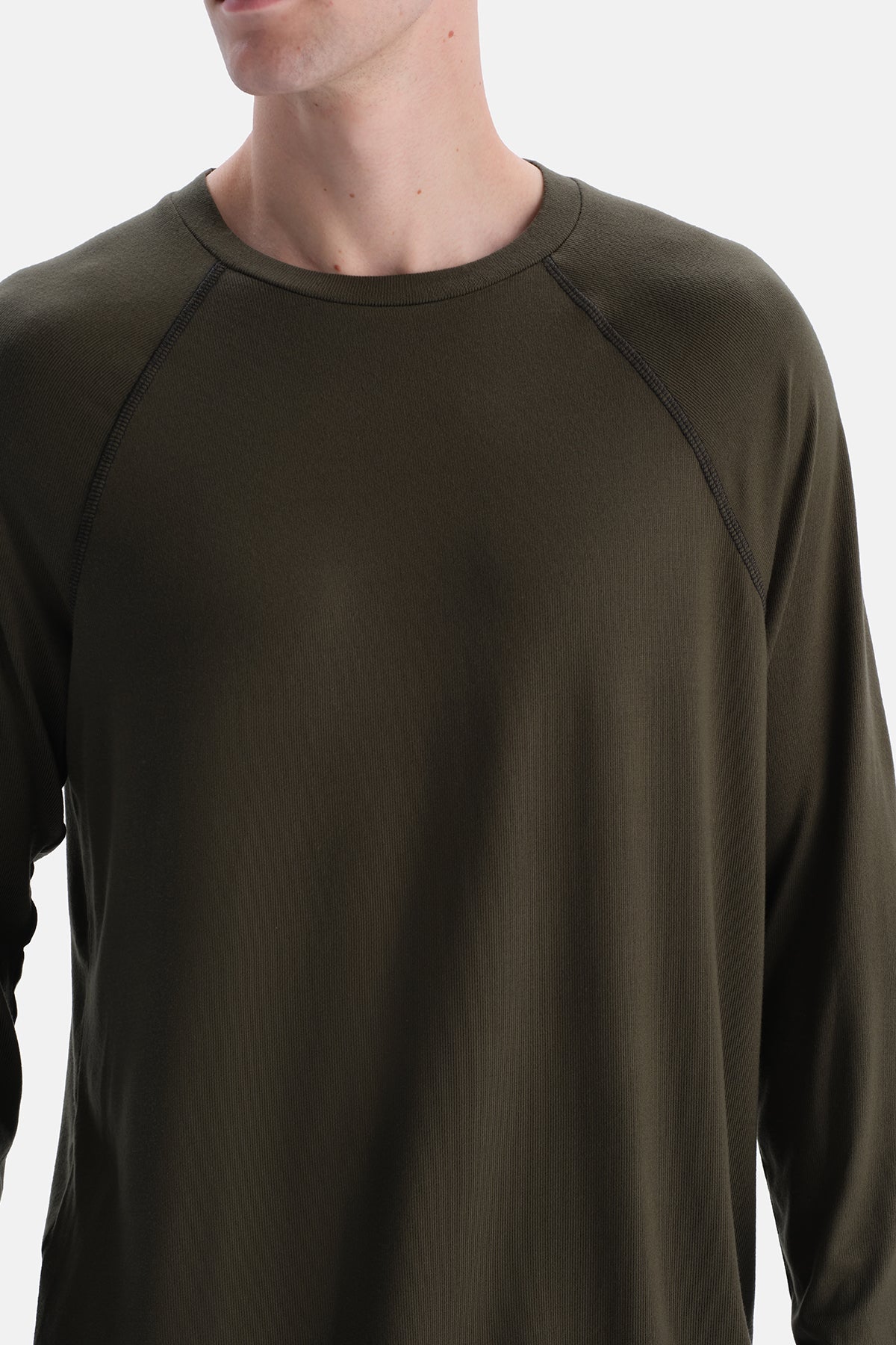 Haki Reglan Kol Termal Tişört Pantolon Takım