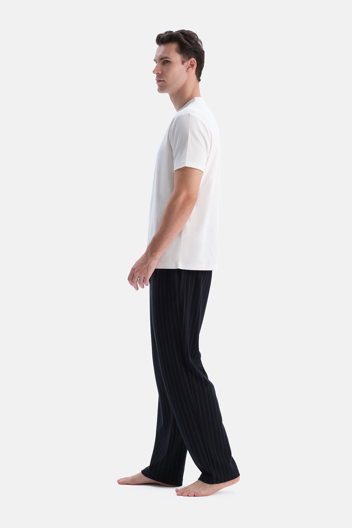 ÇİZGİLİ İNTERLOK PANTOLON