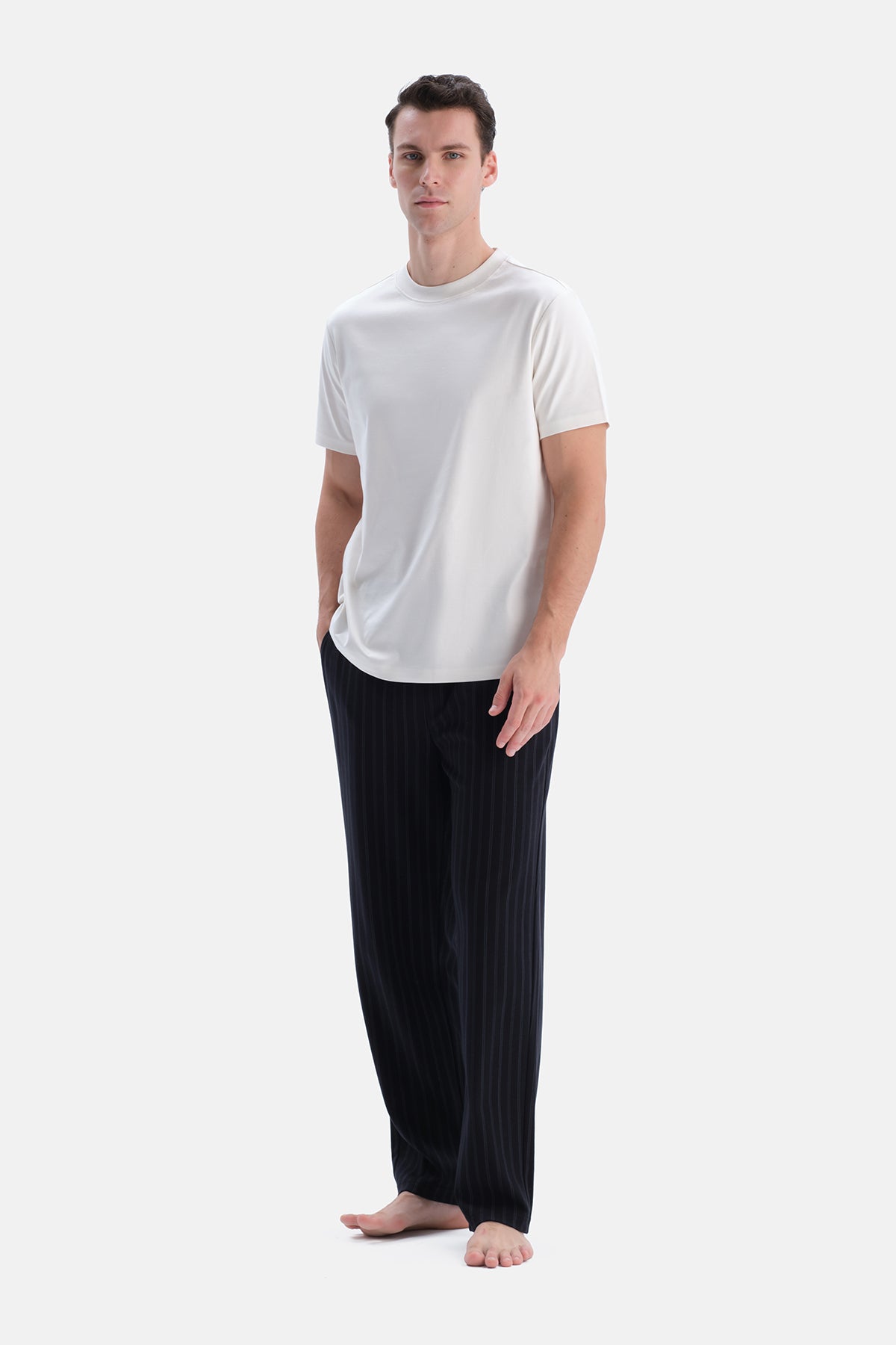 ÇİZGİLİ İNTERLOK PANTOLON