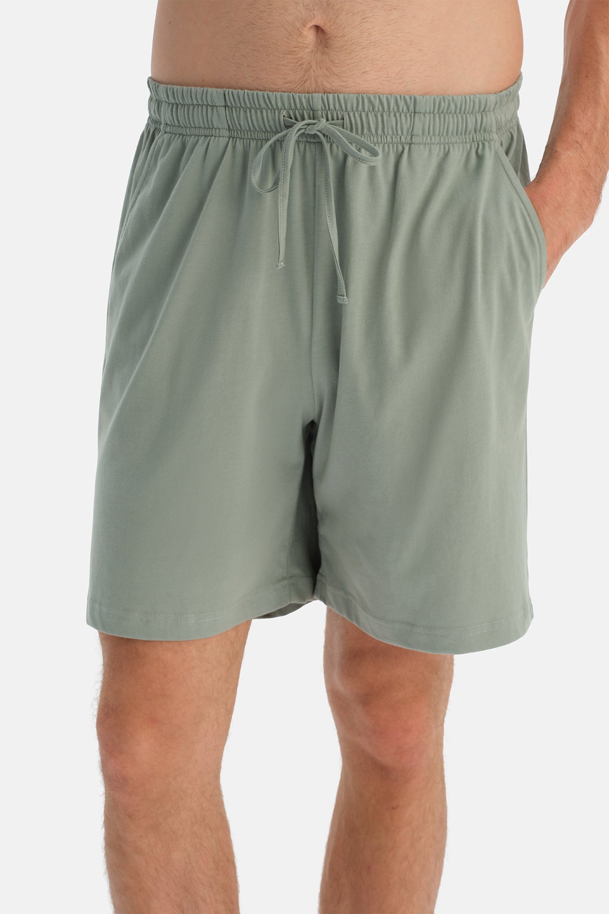 Haki İkili Örme Şort