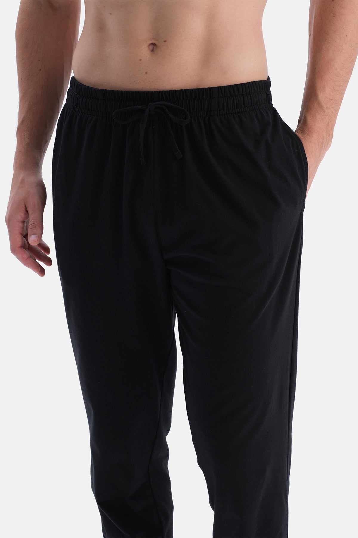 Haki-Siyah İkili Jogger Paça Pamuk Pantolon