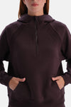 Kahverengi Kapşonlu Sweatshirt