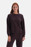 Kahverengi Bisiklet Yaka Cropped Sweatshirt
