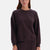 Kahverengi Bisiklet Yaka Cropped Sweatshirt