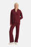 Bordo Örgü Detaylı Pantolon