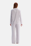 GEOMETRİK ÇİÇEK DESENLİ GÖMLEK PANTOLON TAKIM