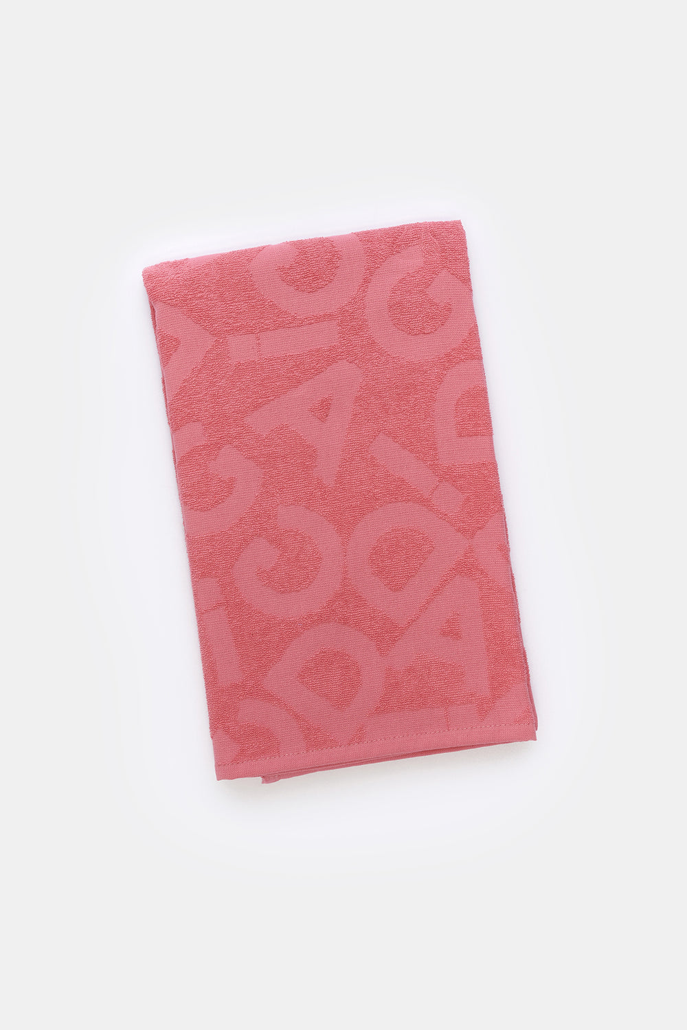Koyu Pembe Dagi Harfli Plaj Havlu