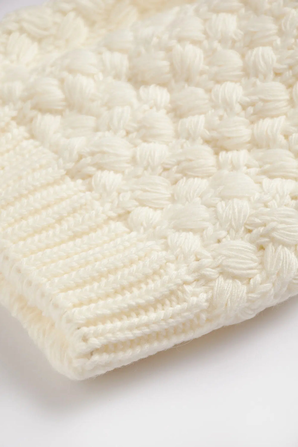 Krem Dga1521 Kız Çocuk Örgü Bere-Pud