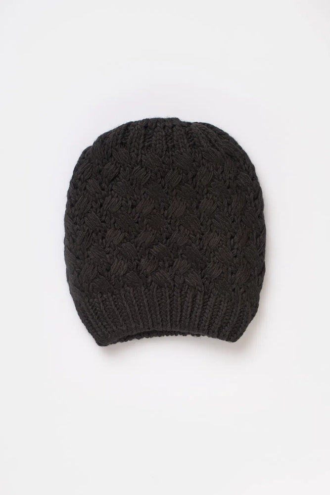 Siyah Dga1521 Kız Çocuk Örgü Bere-Pud