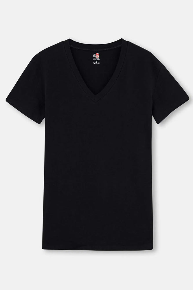 Siyah Kadın V Yaka Body