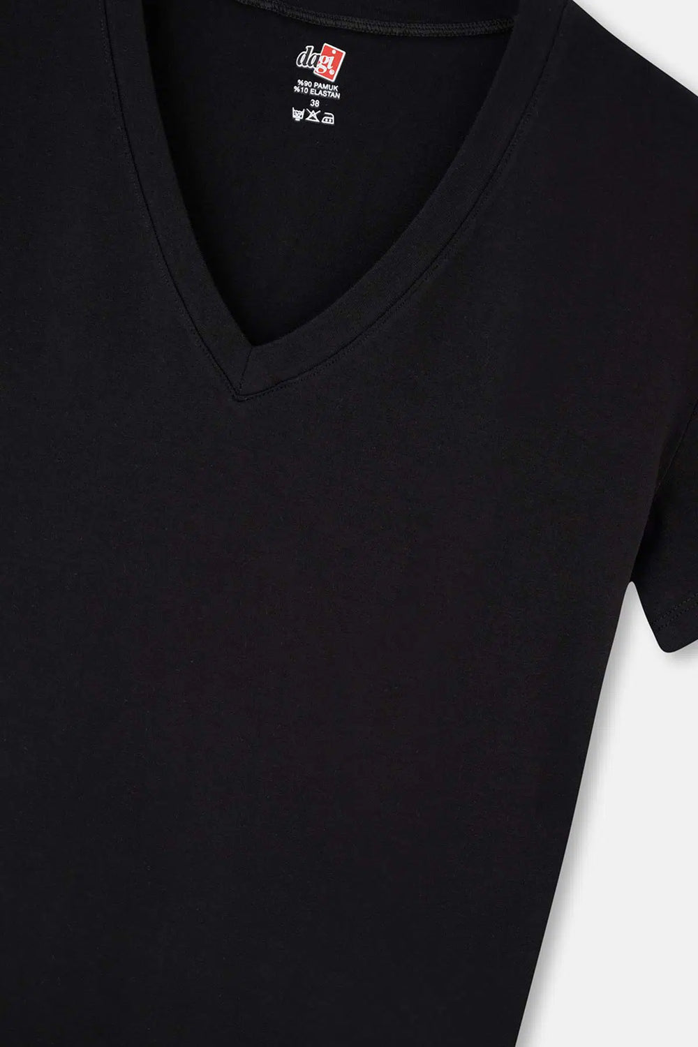 Siyah Kadın V Yaka Body