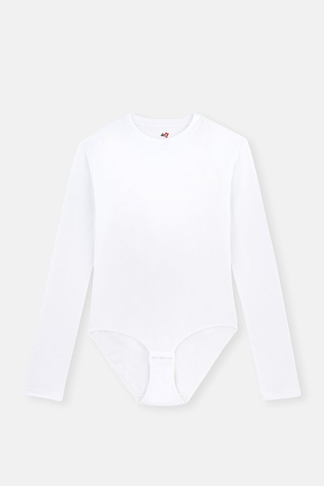 Beyaz Çıtçıtlı Body
