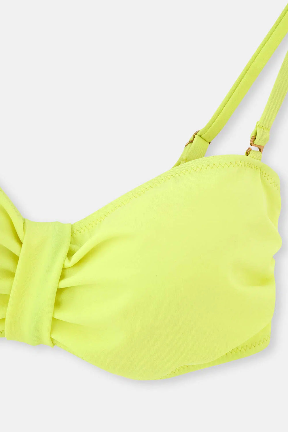 Sarı Luplu Straplez Tek Bikini Üst