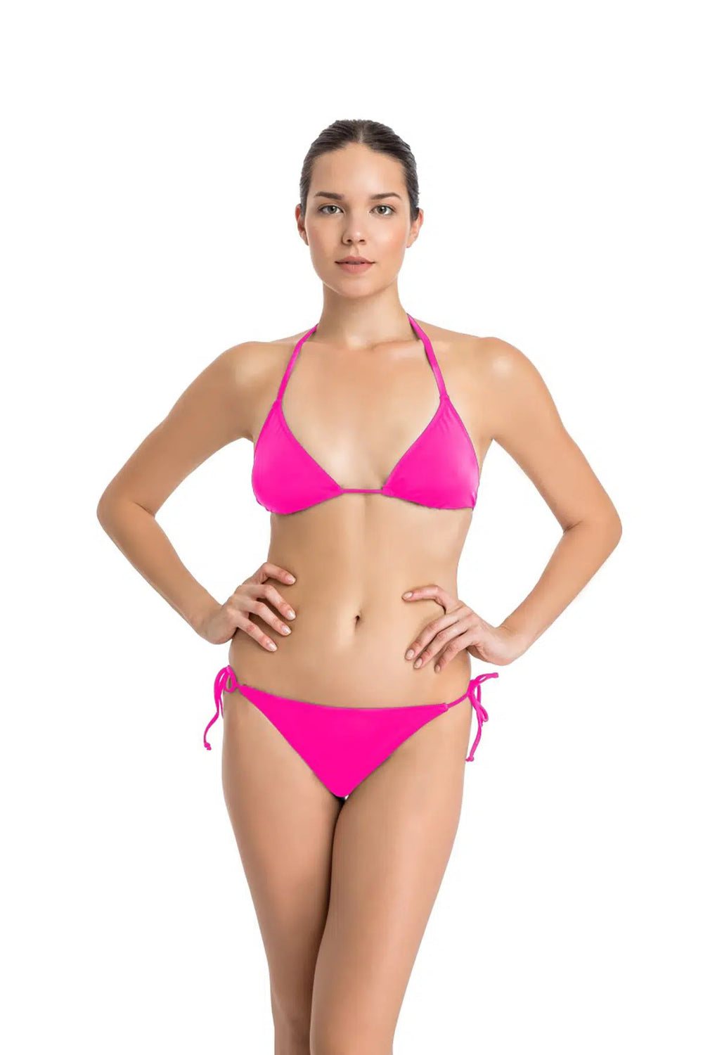 Pembe Spagetti Tek Bikini Altı