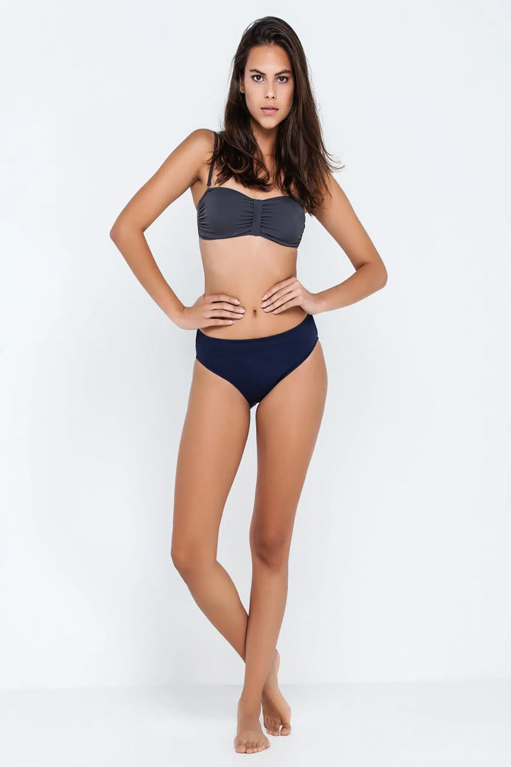 Lacivert Kalın Kenar Tek Bikini Alt