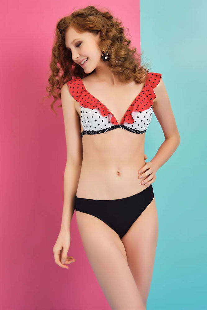 Siyah Orta Kenar Tek Bikini Alt