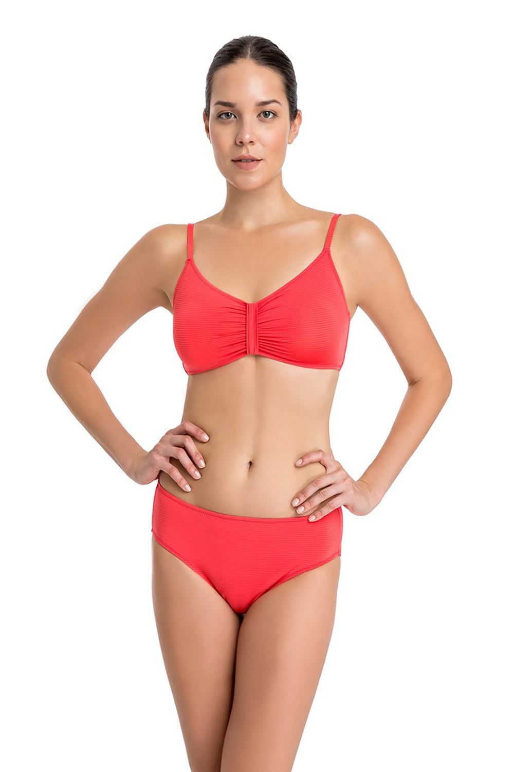 Nar Çiçeği Kalın Kenar Tek Bikini Alt