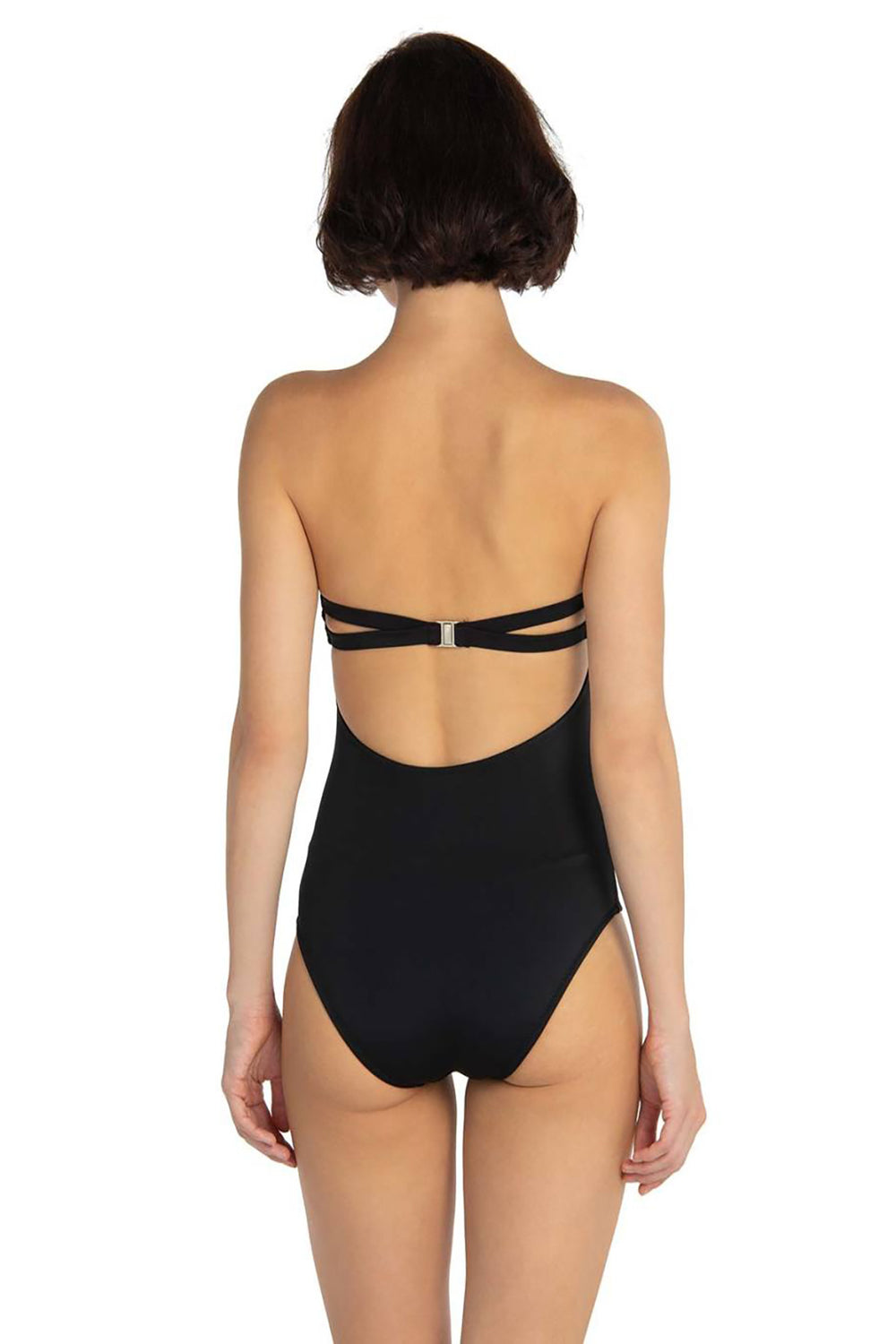 Siyah Damla Desenli Mayo