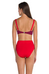 Kırmızı Puantiyeli Parçalı Kaplı Bikini Takımı