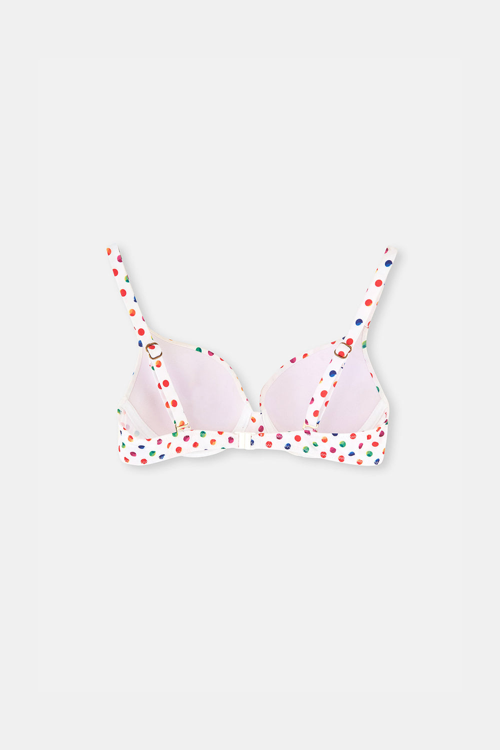 Beyaz Puanlı Kaplı Bikini Üst