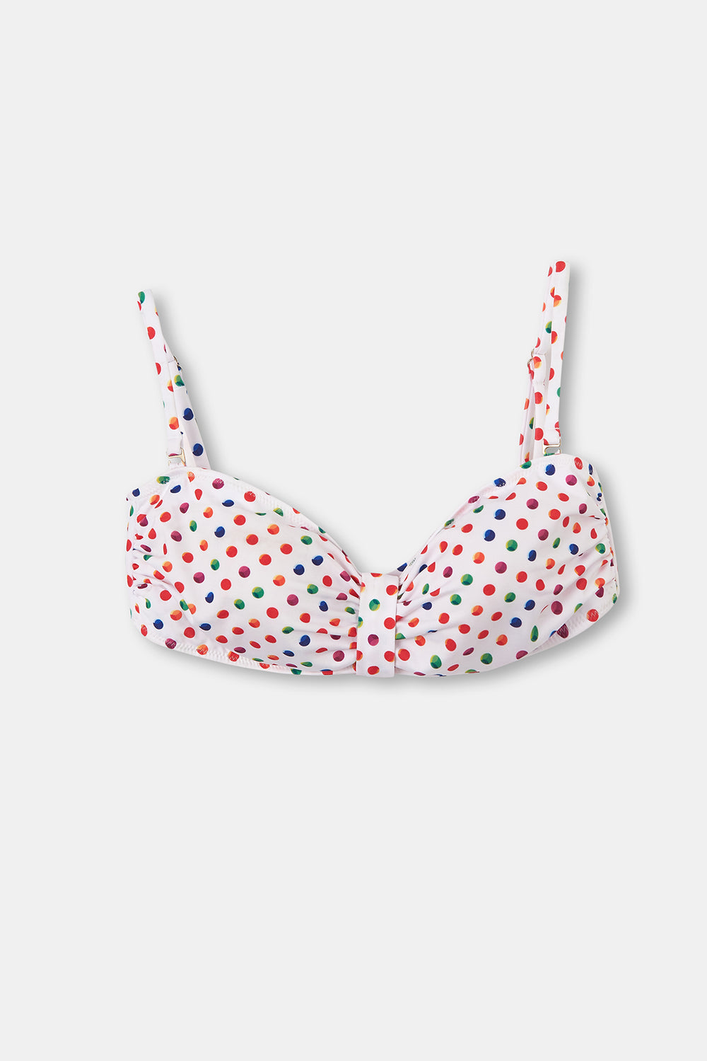 Beyaz Straptez Bikini Üst