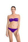 Mor Orta Kenar Normal Bel Tek Bikini Alt