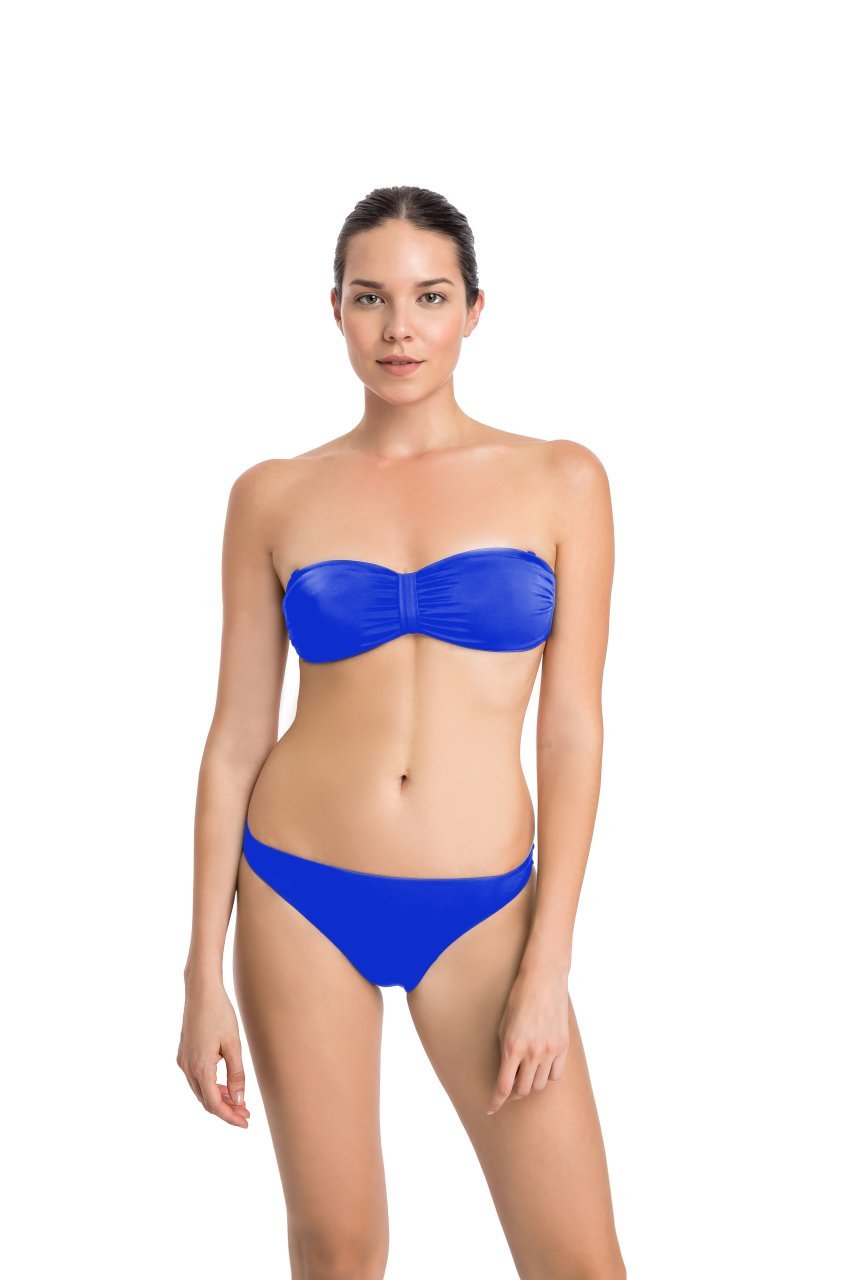 Mavi Orta Kenar Normal Bel Tek Bikini Alt