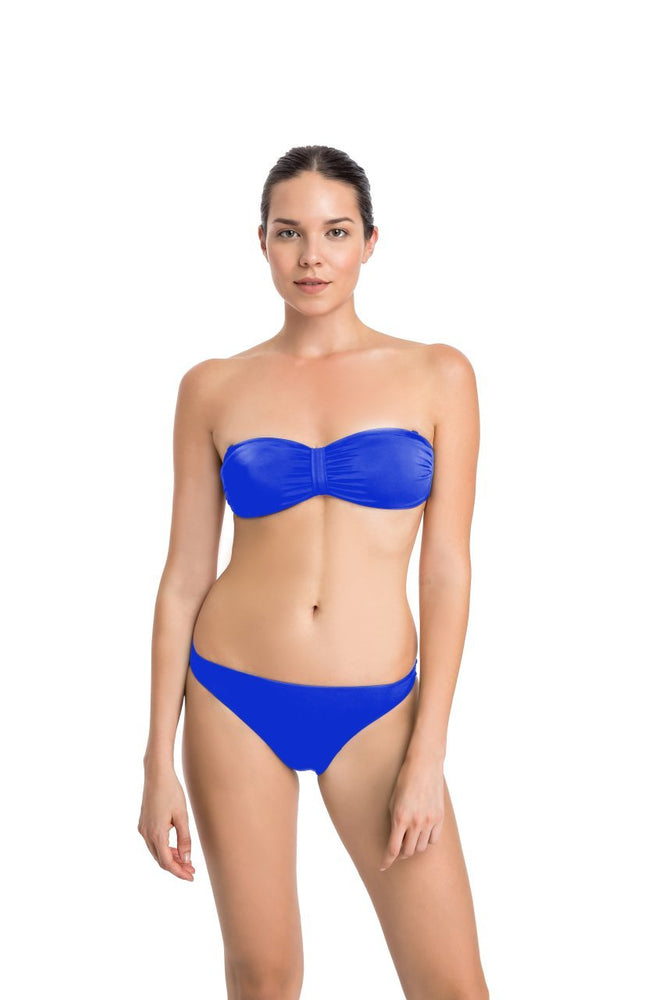 Mavi Orta Kenar Normal Bel Tek Bikini Alt