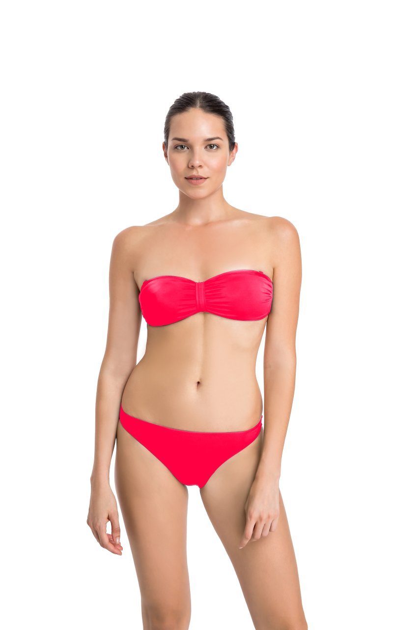 Oranj Orta Kenar Normal Bel Tek Bikini Alt