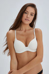 Ekru Irıs Kulaklı Yarı Push Up Sütyen