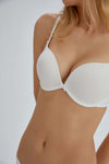 Ekru Angelica Kulaklı Double Push Up Dolgulu Sütyen
