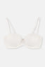 Ekru Athena Straplez Push-Up Sütyen