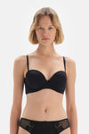 Siyah Athena Straplez Push-Up Sütyen