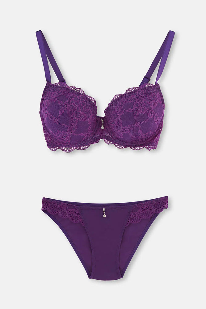 Mor Magıc Badem Boş Cup Sütyen Takımı