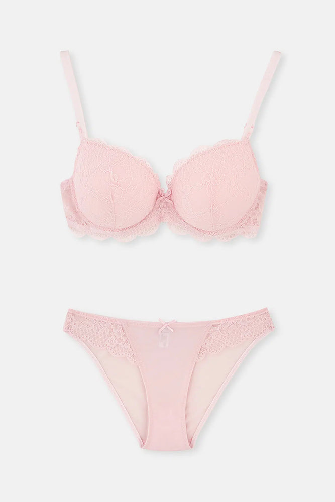 Pembe Magıc Badem Boş Cup Sütyen Takımı