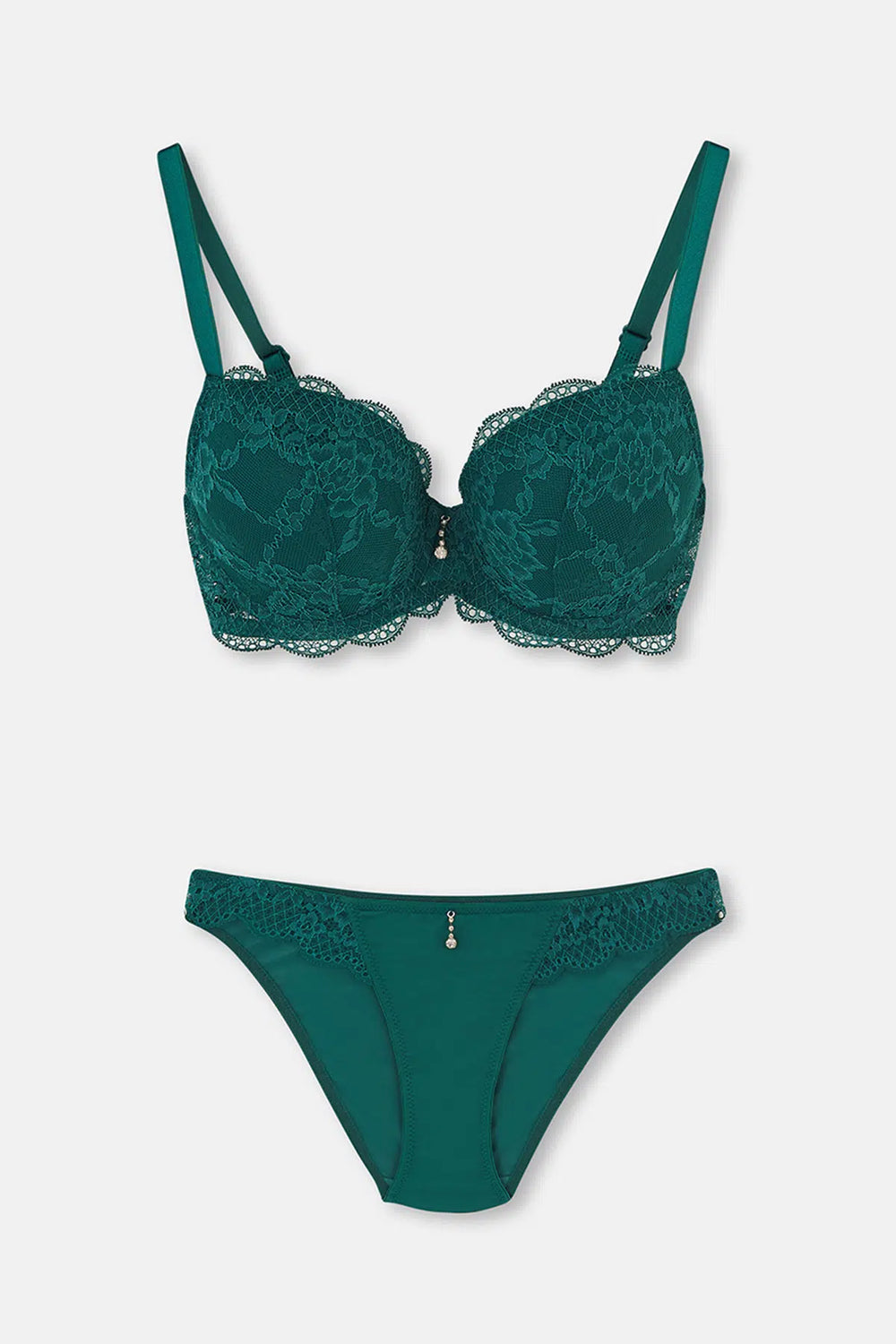 Yeşil Magıc Badem Boş Cup Sütyen Takımı