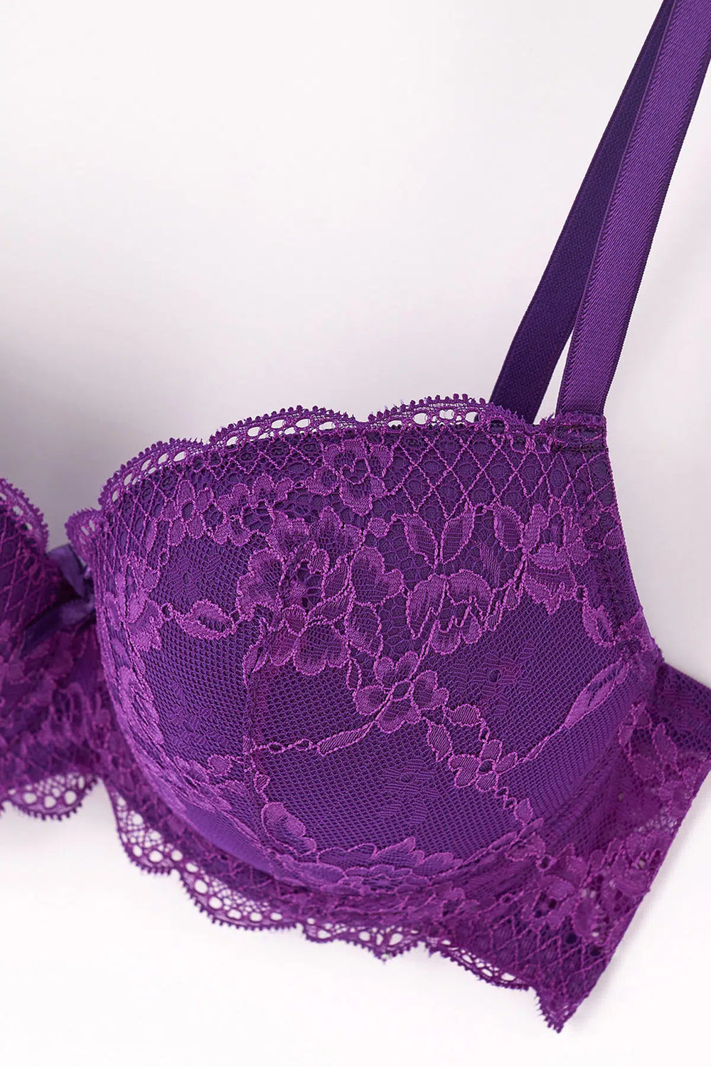 Mor Magıc Badem Yarı Push-Up Sütyen Takımı