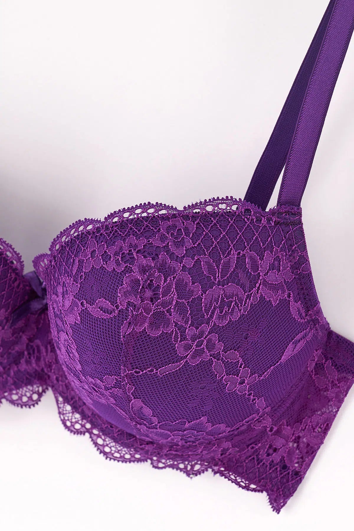 Mor Magıc Badem Yarı Push-Up Sütyen Takımı