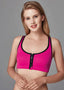Fuşya Fermuarlı Sporcu Sütyeni
