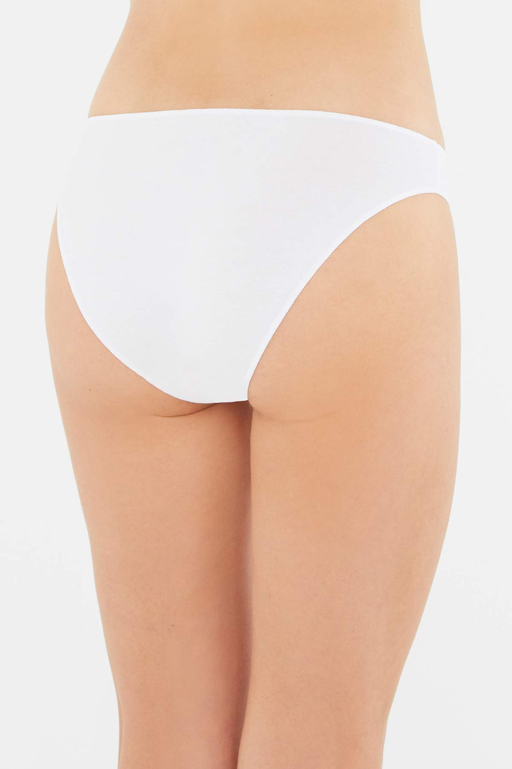Beyaz 3'Lü Düşük Bel Izsiz Kadın Slip Külot