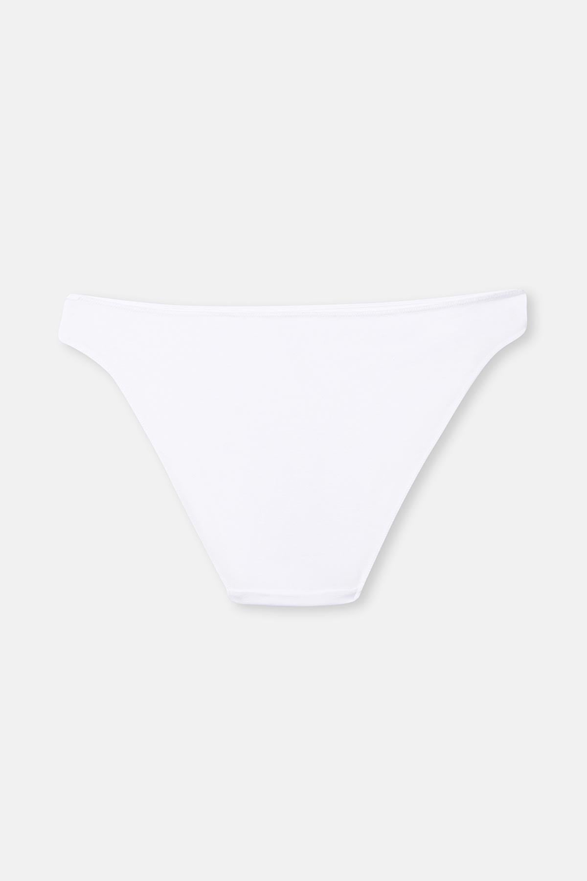 Beyaz 3'Lü Düşük Bel Izsiz Kadın Slip Külot
