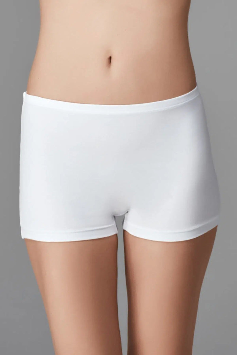 Beyaz Penye Kadın Boxer