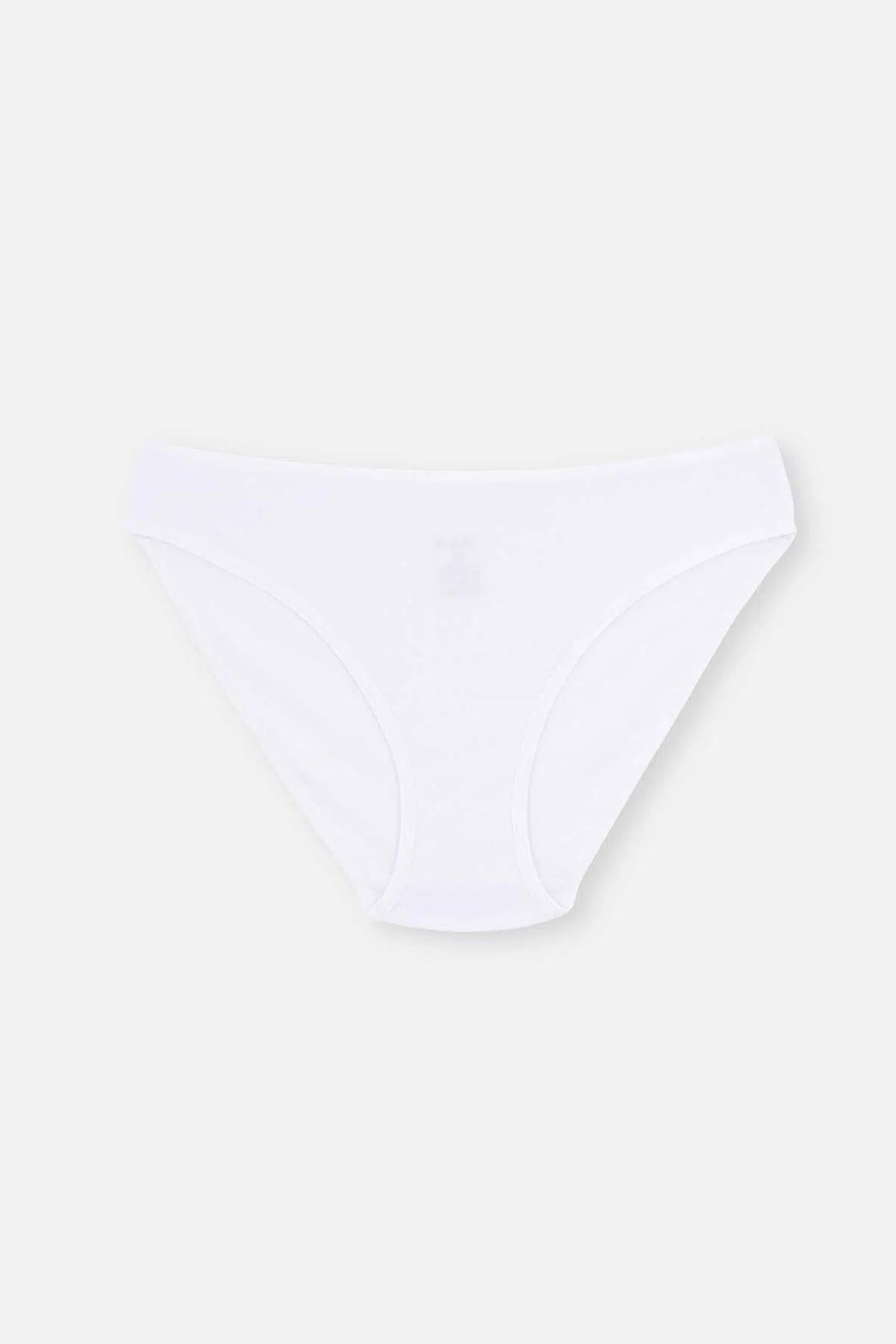 Beyaz 3'lü Klasik Kadın Slip Külot