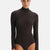 Koyu Kahve Modal Kaşmir Uzun Kollu Balıkçı Yaka Bodysuit