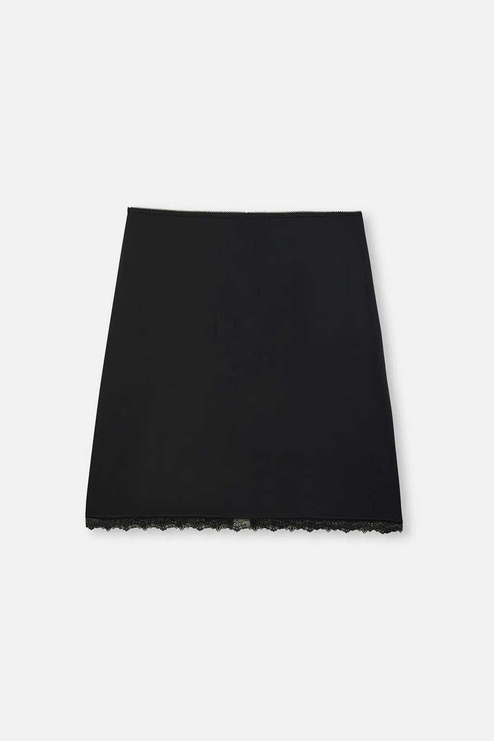 Siyah Etek Ucu Dantelli Mıdı Jupon