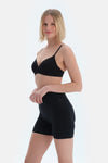 Siyah Medıum Yüksek Bel Şort Korse