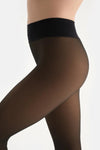 Siyah Görünümlü Premıum Termal Külotlu Çorap