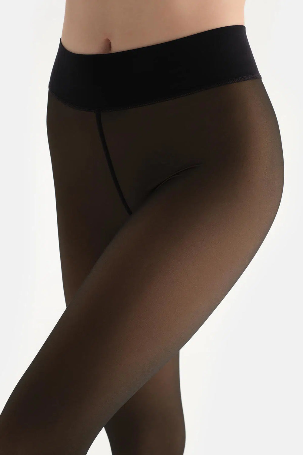 Siyah Görünümlü Premıum Termal Külotlu Çorap